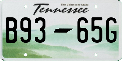 TN license plate B9365G