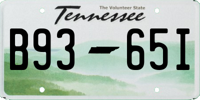 TN license plate B9365I