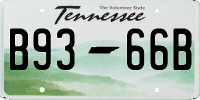 TN license plate B9366B