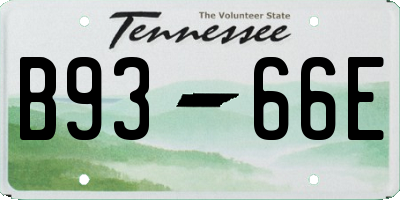TN license plate B9366E