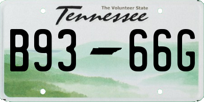 TN license plate B9366G