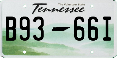 TN license plate B9366I