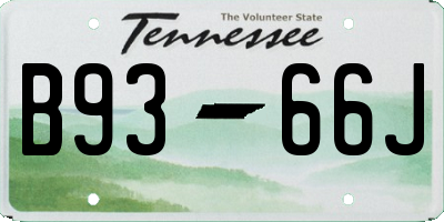 TN license plate B9366J