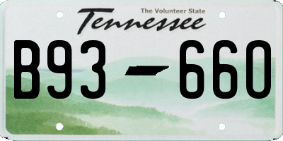 TN license plate B9366O