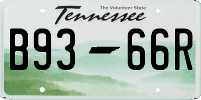 TN license plate B9366R