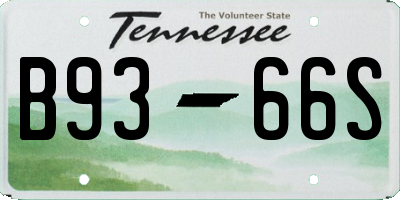 TN license plate B9366S
