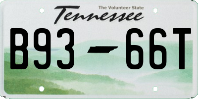 TN license plate B9366T
