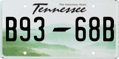 TN license plate B9368B