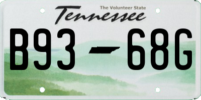TN license plate B9368G