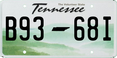 TN license plate B9368I