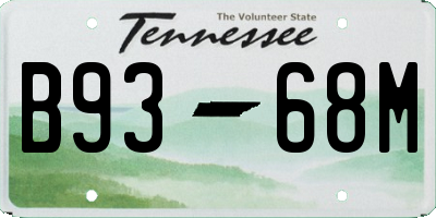 TN license plate B9368M