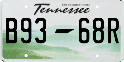 TN license plate B9368R