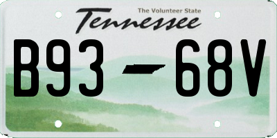 TN license plate B9368V