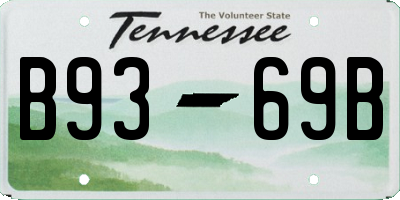 TN license plate B9369B