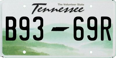TN license plate B9369R