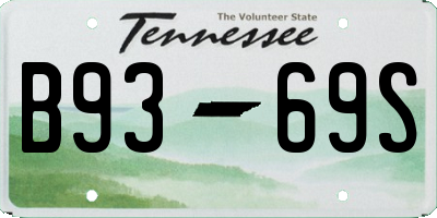 TN license plate B9369S
