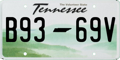 TN license plate B9369V