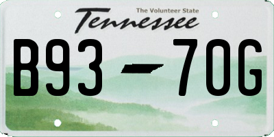TN license plate B9370G