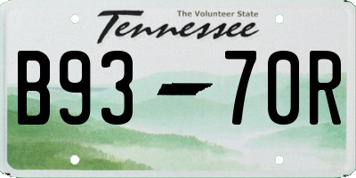 TN license plate B9370R