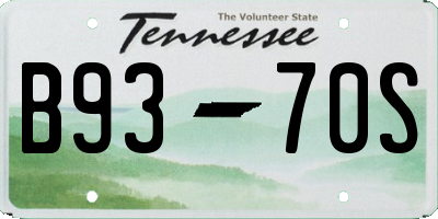 TN license plate B9370S