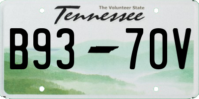 TN license plate B9370V