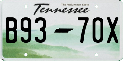 TN license plate B9370X