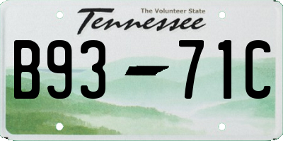 TN license plate B9371C