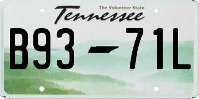TN license plate B9371L
