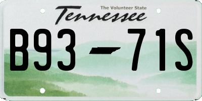 TN license plate B9371S