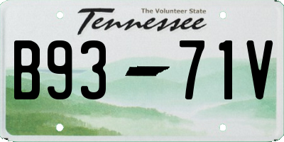 TN license plate B9371V