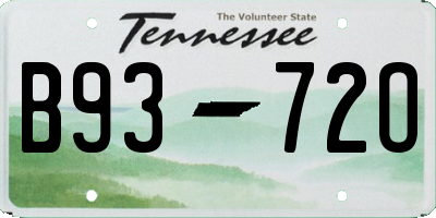 TN license plate B9372O