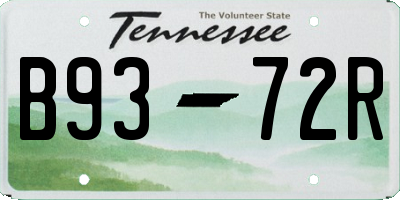 TN license plate B9372R