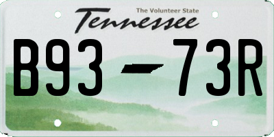 TN license plate B9373R