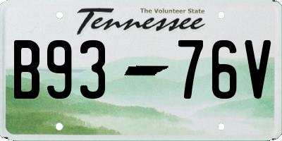 TN license plate B9376V