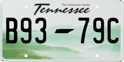 TN license plate B9379C