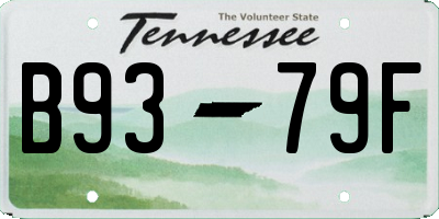 TN license plate B9379F