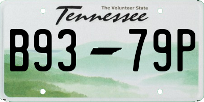 TN license plate B9379P