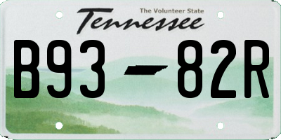TN license plate B9382R