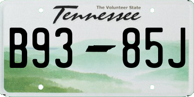 TN license plate B9385J