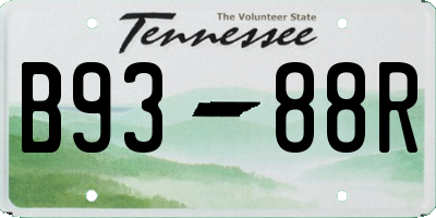 TN license plate B9388R