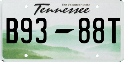 TN license plate B9388T