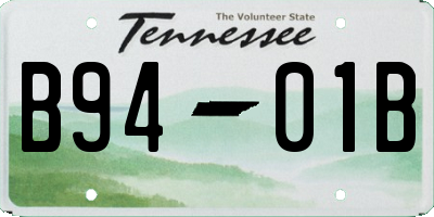 TN license plate B9401B