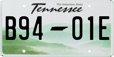 TN license plate B9401E