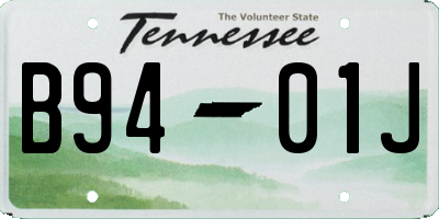 TN license plate B9401J
