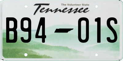 TN license plate B9401S