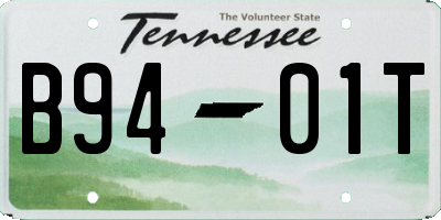 TN license plate B9401T