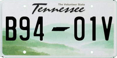 TN license plate B9401V
