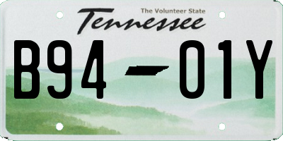 TN license plate B9401Y