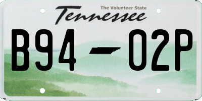 TN license plate B9402P
