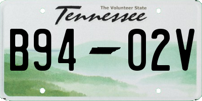 TN license plate B9402V